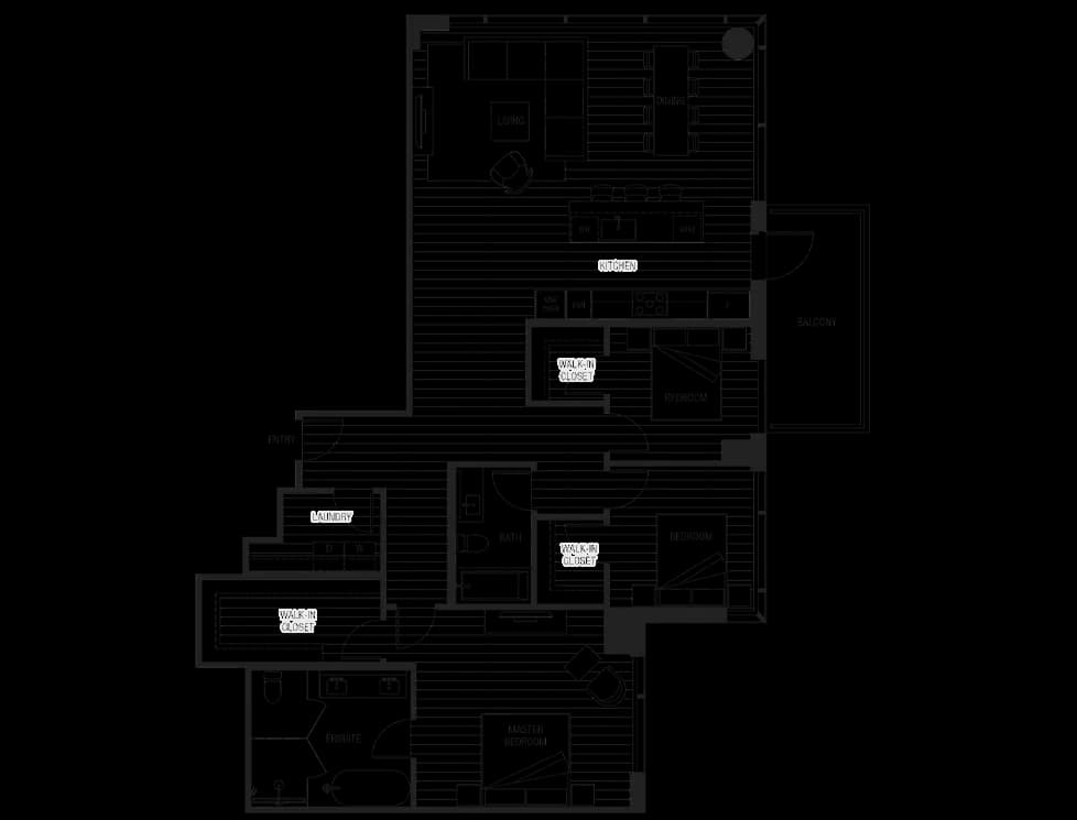 PLAN C2 | 3 BED, 2 BATH
