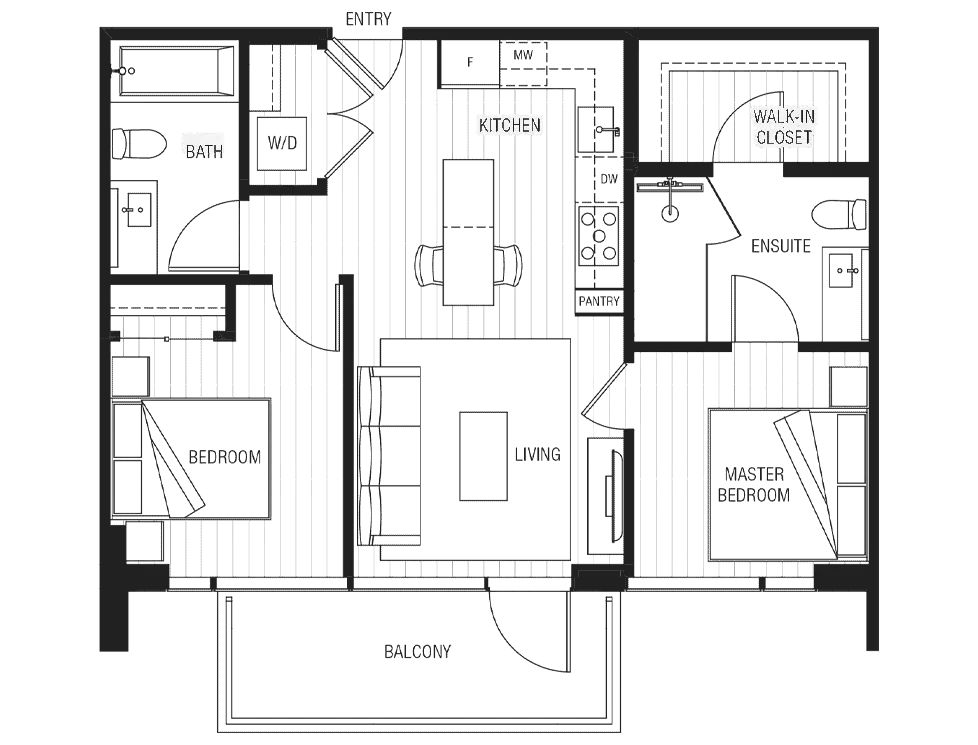 PLAN B1N | 2 bd, 2 BATH